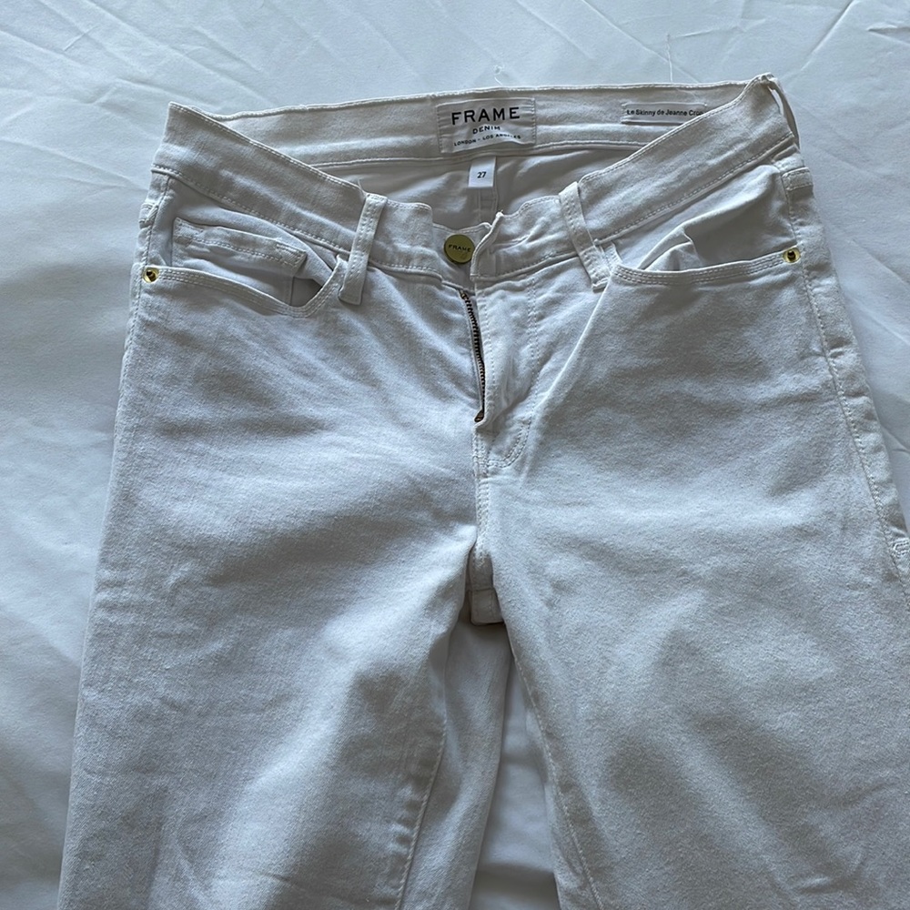 frame (from theory) white skinny jeans from theory!